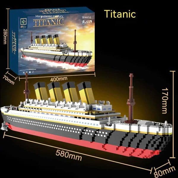 Titanic Small Building Blocks Set Giant Cruise Ship Model Construction Kit Boat Brick Toy for Boys Girls Kids Birthday Gift Z250910