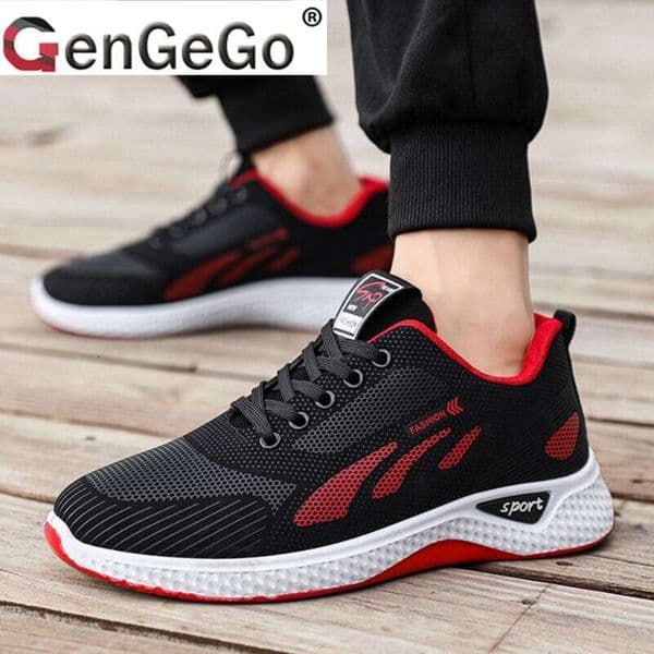 Mesh sports fashionable and lightweight soft sole running shoes, single mesh breathable hollow out men's shoes