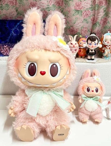 2025 Labubu The To 38Cm Monsters Close Mokoko Labubu Sweet Vinyl Plush Doll Anime Collectible