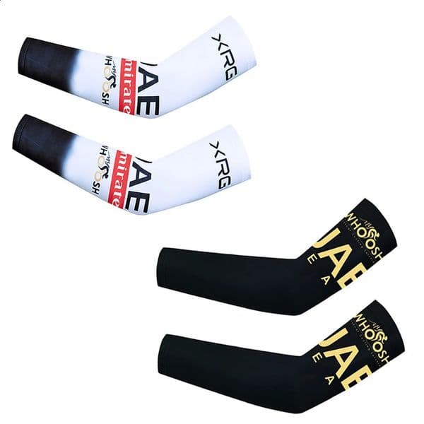 UAE Team Cycling Arm Warmers Men Quick Dry Sunscreem Ciclismo Protection Anti Slip Bike Accessorries Sport Sleeves 250910BJ