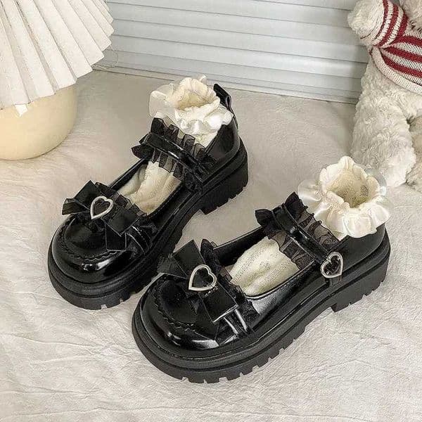 Shoes for Women 2025 New Summer High Quality PU Mary Jane Shoes Round Toe Medium Heel Bow Knot OneWord Buckle Womens Shoes W250910