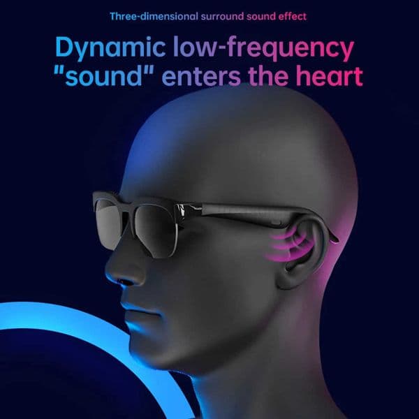 Smart Glasses AI Translator HandsFree Music Calls BT Sunglasses UV Protection Outdoor Sports Headphones for Men Women M250910