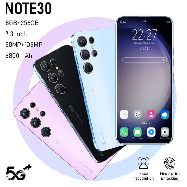 5G Smart Phones camera face unlock full screen smartphone 7.3-inch high-definition screen phone 5G dual SIM card