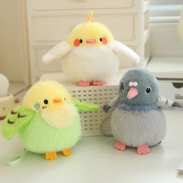 9 Styles Delicate Cute Mini Standing Shoulder Pet Bird Plush Toys Fluffy Pretty Parrot Toys Funny ToyPendant For Kids 250909BJ