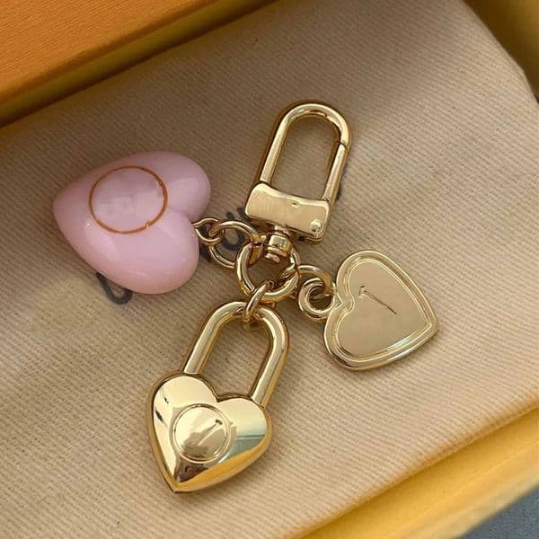 metal charm chain flower heart designer bag charms gold sliver Snap fastener mens ladies keychain Holiday gift lovely quality