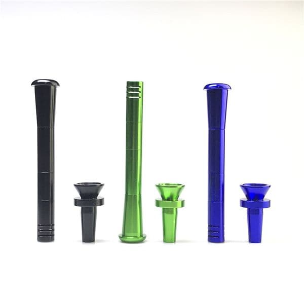 Goodsstore Metal Adjustable length detachable DownStem Diffuser Down Stem With 14mm aluminium alloy Funnel Bowl Set DIY