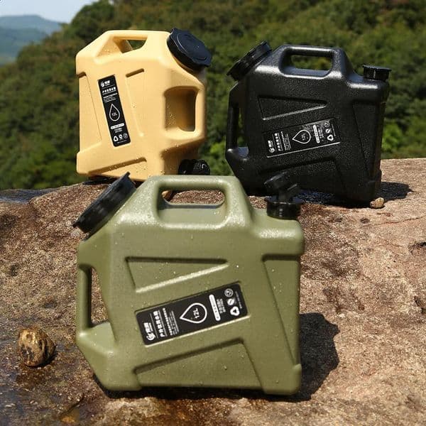 12L Camping Water Container Outdoor Bucket Large Capacity Portable Bag Detachable Faucet Picnic Drive Tank 250910BJ