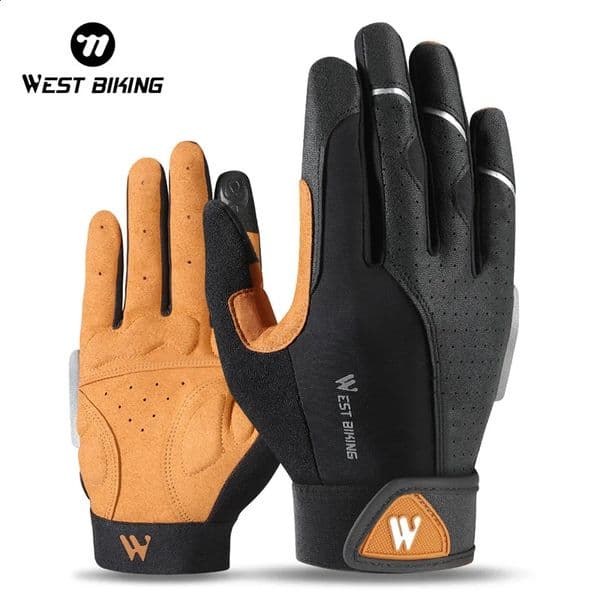 WEST BIKING Autumn Winter Mens Full Finger Cycling Gloves AntiSlip Touch Screen Sports Thin Breathable Thick Thermal 250911BJ