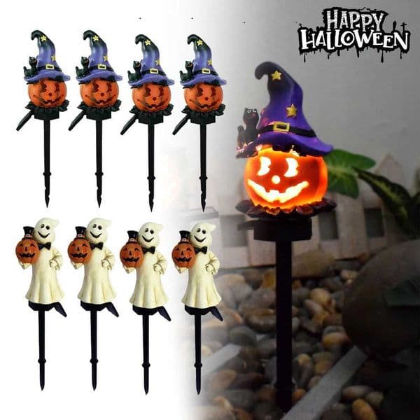 Spooky Solar Ghost Stake Lights Outdoor Waterproof Halloween Decor Auto Dusk to Dawn Scary Garden Yard Energy Saving Decor Z250911