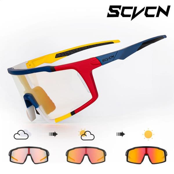 Red Pochromic Glasses Bicycle Blue Sports Mens Sunglasses MTB Road Bike Eyewear for Women Cycling Goggles Racing 250911BJ