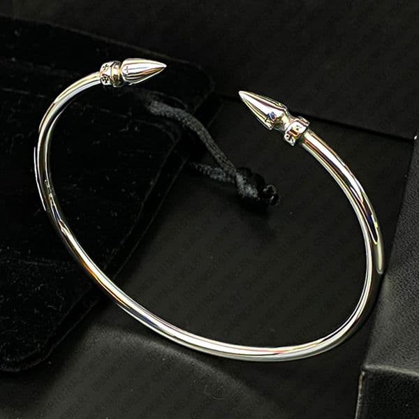 Chrome Bracelet Designer Bracelet Stainless Steel Double Bullet Head Open Cuff Designer for Women Luxury Jewlery Statement Unique Trendy Gift Elegant Modern Chic