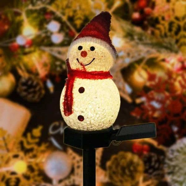 Christmas Decorations Light Solar Light Snowman Christmas Outdoor Solar Powered Stakes Lights For Corridor Patio Lawn Decoration Z250911