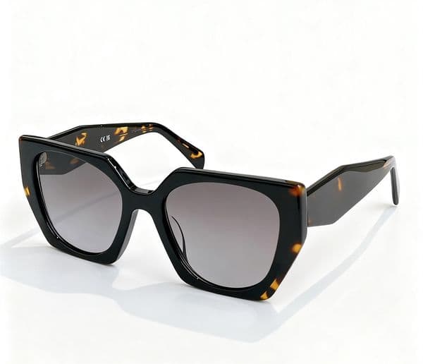 Fashion trend designer 15W sunglasses for women vintage square bicolor acetate glasses summer unique avant-garde style Anti-Ultraviolet protection come with box