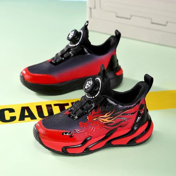 2025 Childrens Casual Sneakers Fashion Rotary Buckle Sports Shoes Kids Running Sneakers Spring Comfortable Boy Trainers 250910BJ