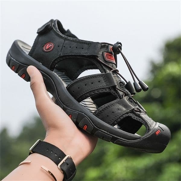 Summer Men Sandals Leather Mens Casual Shoes Breathable Outdoor Sandals for Men Beach Shoes Slippers Fashion Roman Shoes 250910CJBJ