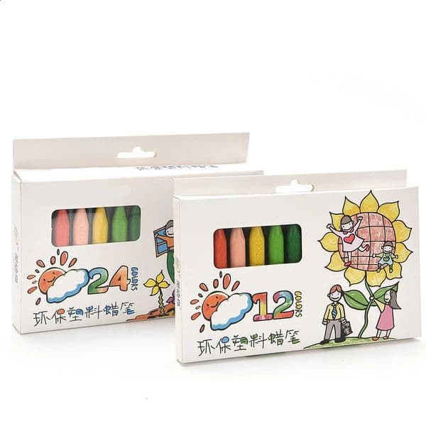 12color and 24color Triangular Crayons Childrens Drawing and Doodling Colored Washed Crayons Crayon Stationery 250911BJ