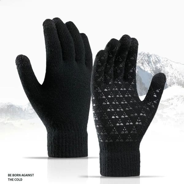 Winter Autumn Cycling Warm Gloves Men Women Driving Elastic Triangular Anti Slip Daily Travel Knitted for Couples 250911BJ