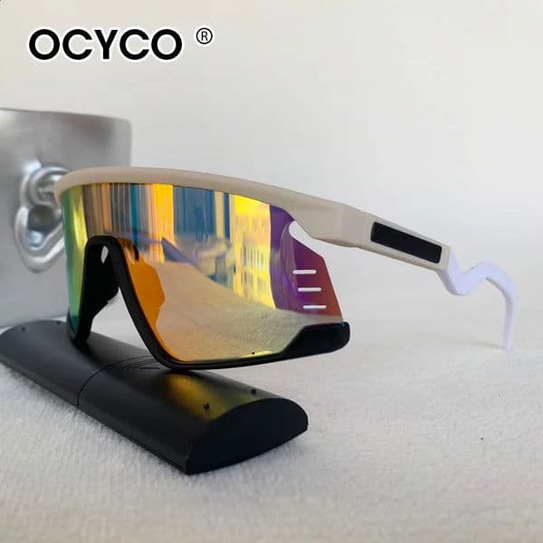 Outdoor Sports OnePiece Oversized Sunglasses Men Women Cycling Shield Sun Glasses Windproof Goggle Driving Eyewear UV400 250911BJ