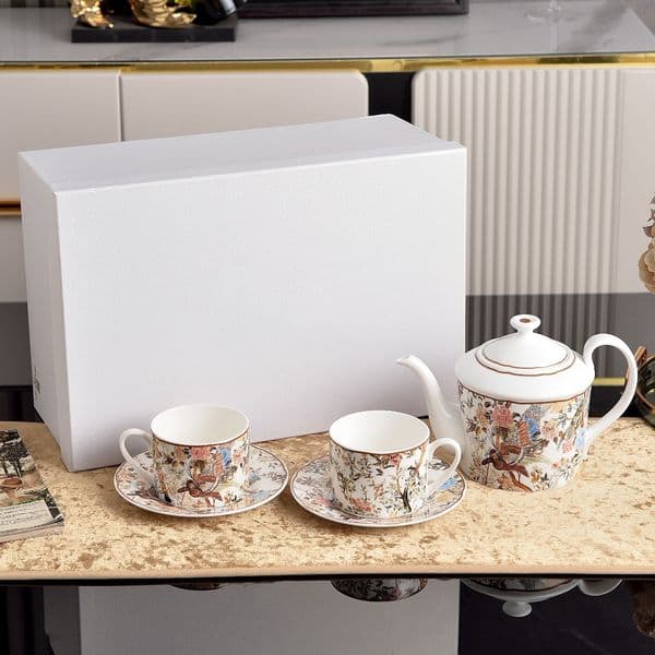 Premium European Bone China Double Cup & Saucer Set, Ideal For Elegant Gatherings, Weddings, Tea Parties, And Coffee Moments 0000