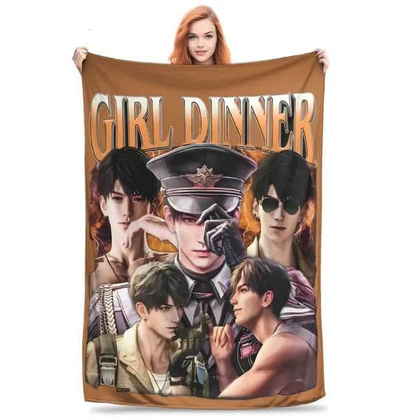 Girl Dinner Caleb Velvet Throw Blanket Love and Deepspace Blanket for Home Couch Super Soft Bed RugXJ250912