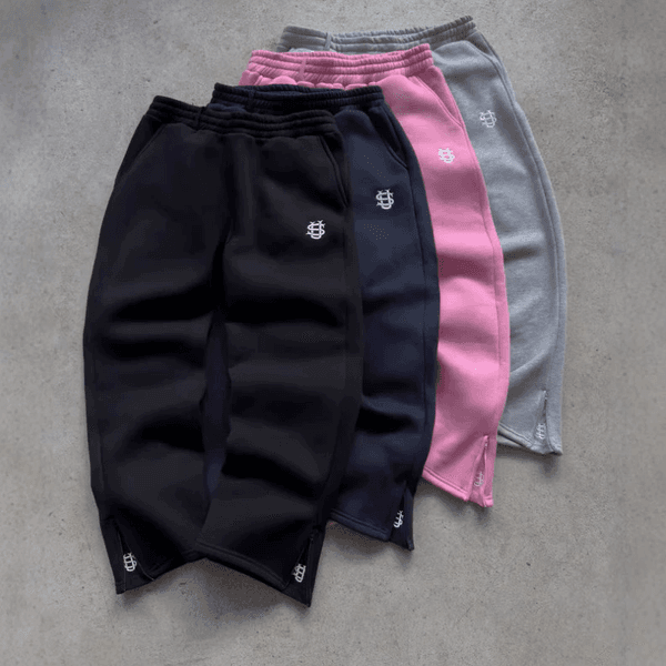 Y2K Men Jogger Pants Loose Embroidered Wide Leg Pants Extra Outsize Pockets Fashionable Couple Straight Trousers