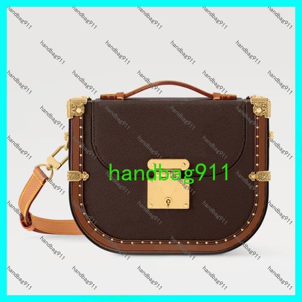 10A Quality Designer Women MONTSOURIS TRUNK Handbag Leather Crossbody Bag Fashion Shoulder Messenger Handbag Vintage Trunk Style Purse Top Handle Tote Bags M15166