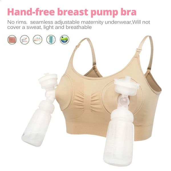 Maternity Bra for Breast Pump Special Nursing Bra Hands Pregnancy Clothes Breastfeeding Pumping Bra Can Wear All Day 250912BJ