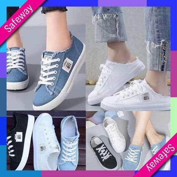 READY STOCK 756 - White Female Summer Canvas Students Shoes Korean Style