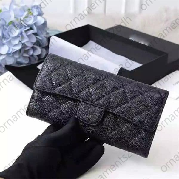 High quality Luxury designer wallet women Designer purse men card holder long Caviar cardholder Designer Business Clutch Man Womans Real Leather Classic Letter