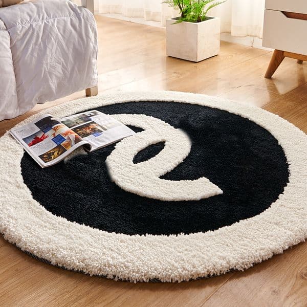 Designer black white carpet French classic rectangular carpet bedside carpet anti fouling home decoration carpet imitation cashmere carpet Floor matL260520VMND