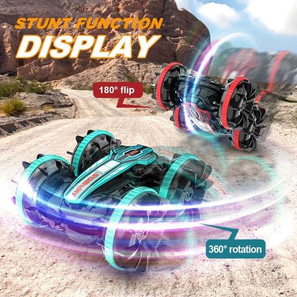 Remotecontrolled toy car with colorful flashing lights suitable for both water and land use a gift for children T250912