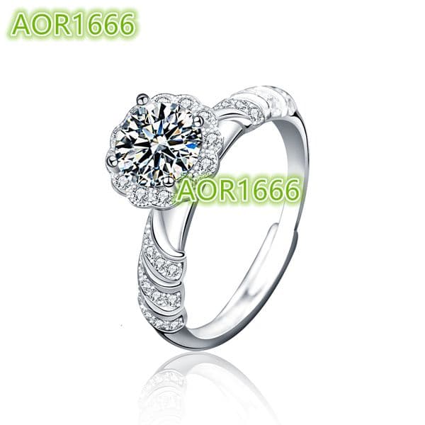 Merryshine Wedding S925 Sterling Silver Fine Jewelry Diamond Gra Certified Pear Moissanite Rings