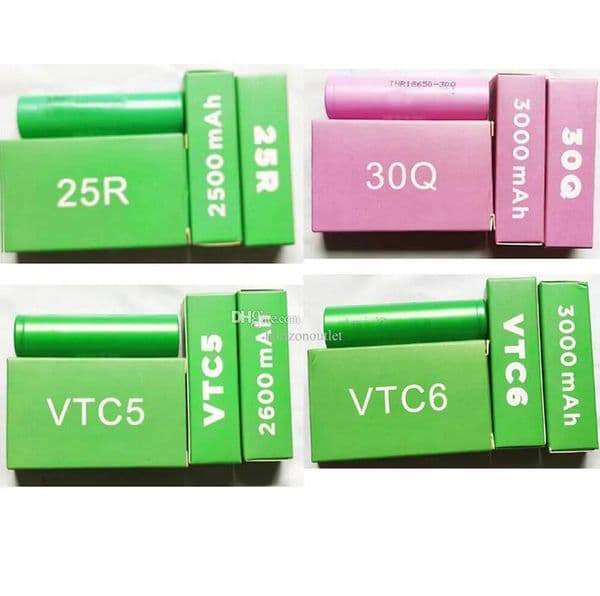Authentic 30Q VTC6 25R VTC5 INR18650 Battery 2500mAh 3000mAh 2600mAh INR IMR 18650 Lithium 35A 40A Rechargeable Li-ion Batteries Cell For Samsung Sony