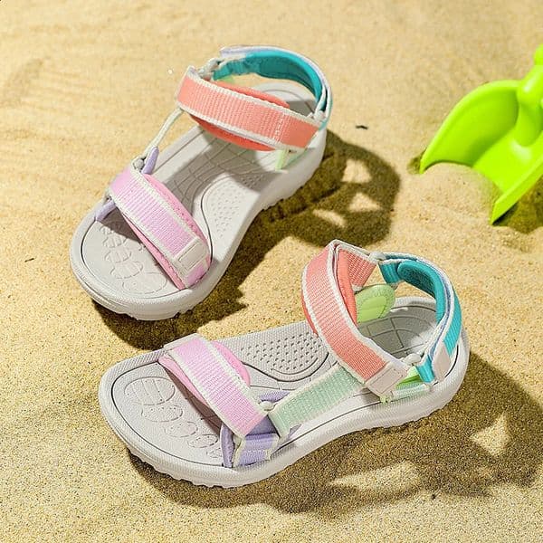 Summer Childrens Sandals Breathable Sports for Girls Casual Outdoor Beach Shoes Kids Nonslip Soft Sole Sandalias Size 3038 250911BJ