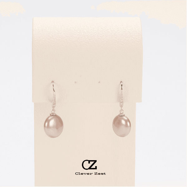 12-13mm Powder Purple Baroque Pearl S925 Sterling Silver Ear Hooks S925 Silver Freshwater Pearl Stud Earrings Fashionable, Versatile, Trendy Anniversary Gift