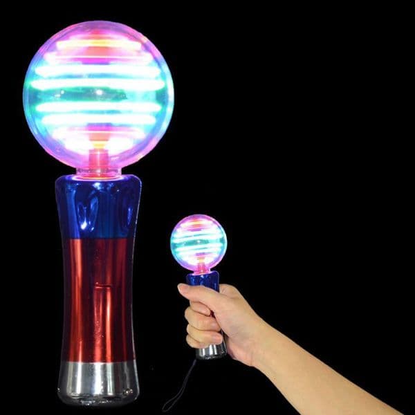 8 Inch Flashing LED Wand Concert Glow Sticks Light Up Magic Ball Toy Wand Thrilling Spinning Lightstick For Kids Birthdays Party 250912BJ