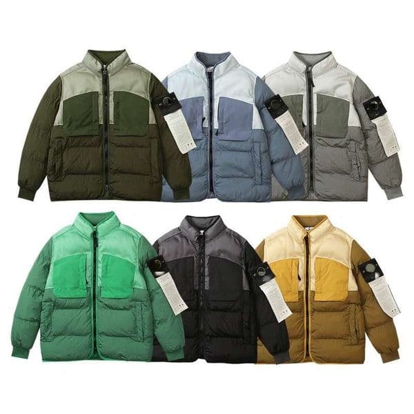 Winter New Mens and Womens Metal Nylon High Street Warm Down Cotton Jacket Coat Thickened Cold proof
