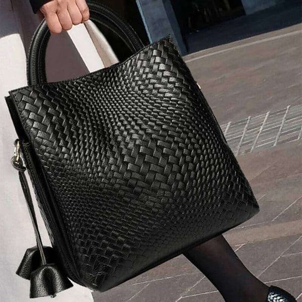 Aidrani New Women's Handbag, Large Capacity Woven Texture Bucket Bag, Multiple Colors 250815 250829
