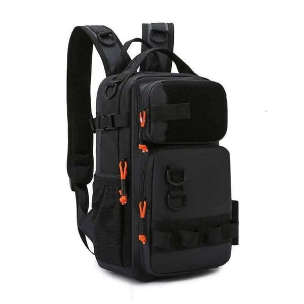 Outdoor Hiking Shoulder Camping Climbing Rucksack Men's Molle Multi-Functional Fishing Lure Backpack With Rod Holders Chest Bag