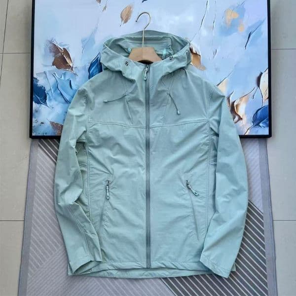 Men's hooded jacket, unisex jacket, designer coat, embroidered trendy jacket, mountain windproof jacket, waterproof breathable coat