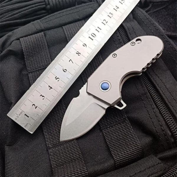 Camping Mini M Blade Folding Knife Titanium Alloy Handle Outdoor Self Defense Pocket Knives EDC Tool