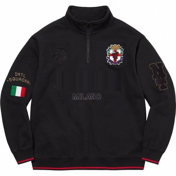 Milano Half Zip Pullover Sweatshirt Men Women Skateboard Hip Hop Autumn Winter Oversize High Street Unisex Streetwear Hooded Sweatshirt