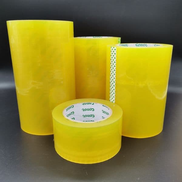 Extra Wide Straight Packing Transparent Beige Sealing Widened Tape