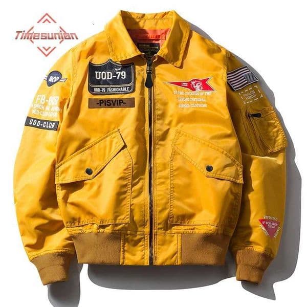 Spring Autumn Male Jackets Thin Army Green Motorcycle Ma-1 Pilot Air Men Bomber Jacket Embroidery Lapel All-Match Z250913