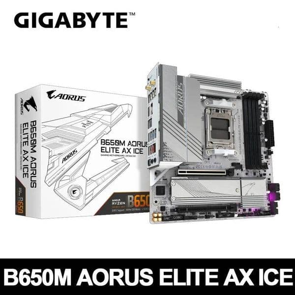 GIGABYTE New B650M AORUS ELITE AX ICE MicroATX AMD B650 DDR5 192GB DDR5 8000 OC MHz M2 WiFi 6E Socket AM5 Motherboard