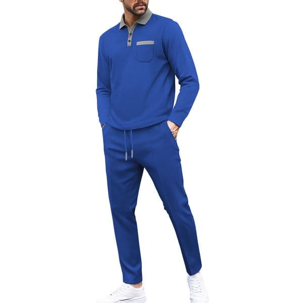 Men's Tracksuit 2 Piece Waffle Hoodie Sweatsuits Sets Athletic Jogging Suits Spring Autumn Casual Sports Suit Fashion Tracksuit EU Size: S-3XL