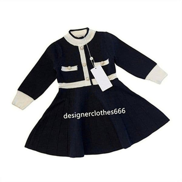 Baby girl dress spring-autumn style fashionable girl's dress designer quality children's clothing princess evening dress size 90-160cm S3