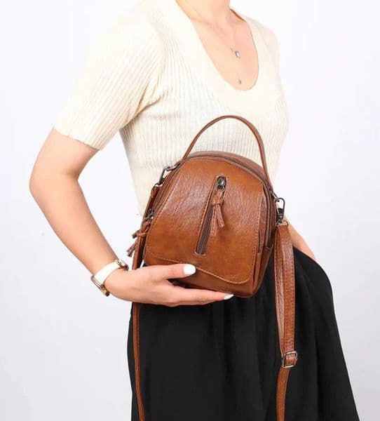 Vintage Bucket Shoulder Bags Crossbody Female PU Leather Solid Color Small Handbag Purse for Women Phone Pocket Messenger Bag Z250915