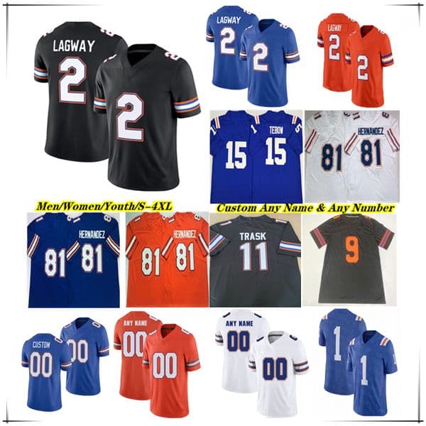 DJ Lagway College Football Jersey Jadan Baugh Ja'Kobi Jackson Vernell Brown III Hayden Hansen TJ Abrams Jaden Robinson Sharif Denson Tim Tebow Tramell Jones Jr. 4XL
