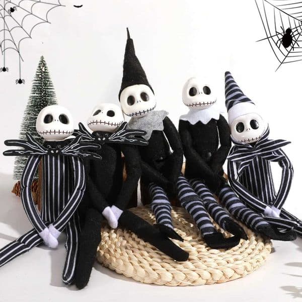 Cartoon Anime Halloween The Nightmare Before Christmas Horror Pumpkin Skeleton Composite Plush Doll Toy Children Kids Gift W250915